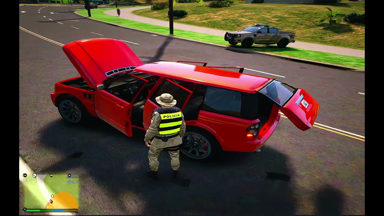 GTA V  BPRV FAZ BLITZ  E PRENDE INDIVIDUO COM UM FUZIL DENTRO DO VEICULO PMBA