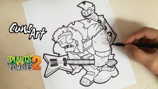 HOW TO DRAW ZOMBIE STEIN WITH A METAL MANE | PLANTS VS ZOMBIES 2 | how to draw zombistein HOW TO DRAW ZOMBIE STEIN WITH A METAL MANE | PLANTS VS ZOMBIES 2 | how to draw zombistein