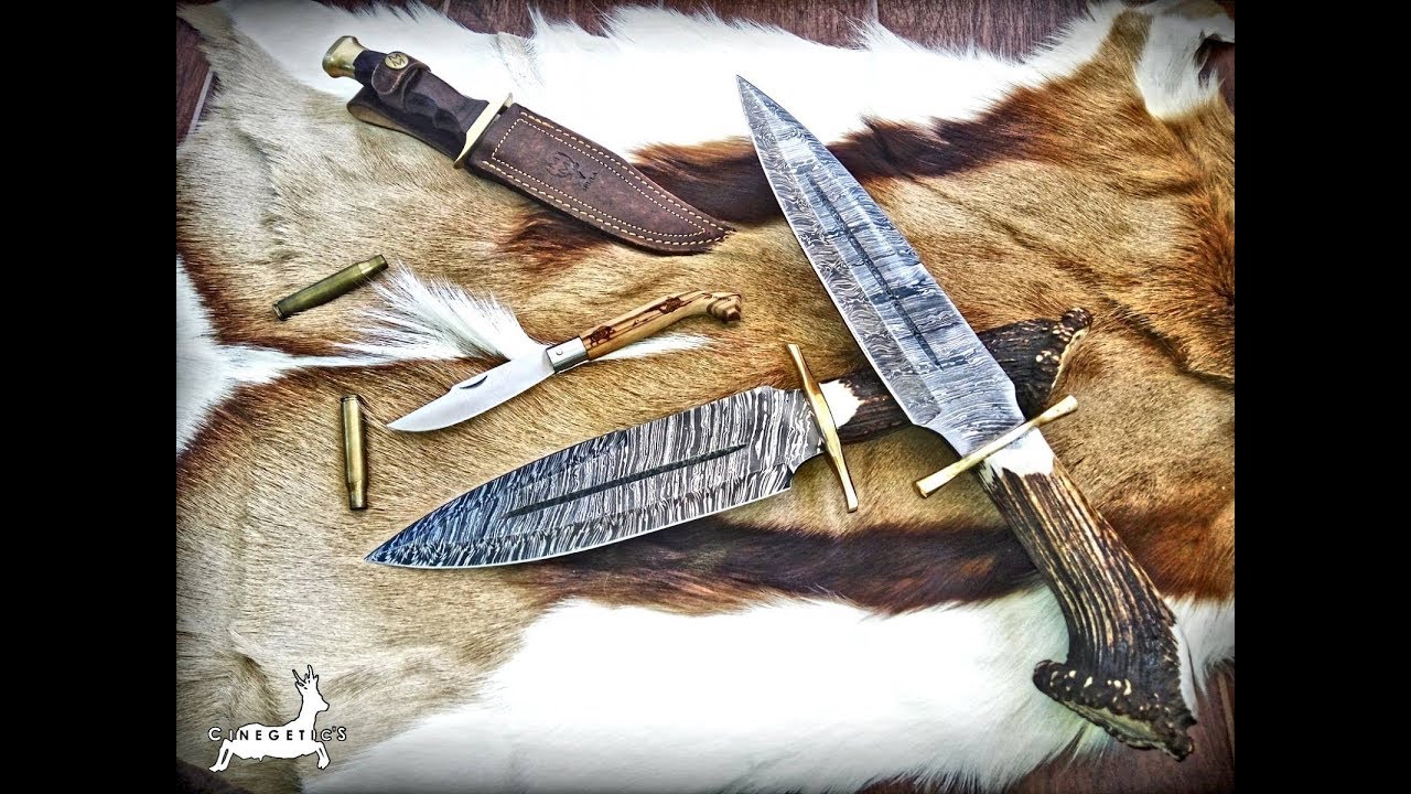 SM220 Lote de 5 Hecho a Medida De Acero Damasco Cuchillo de Hoja en blanco para hacer cuchillo