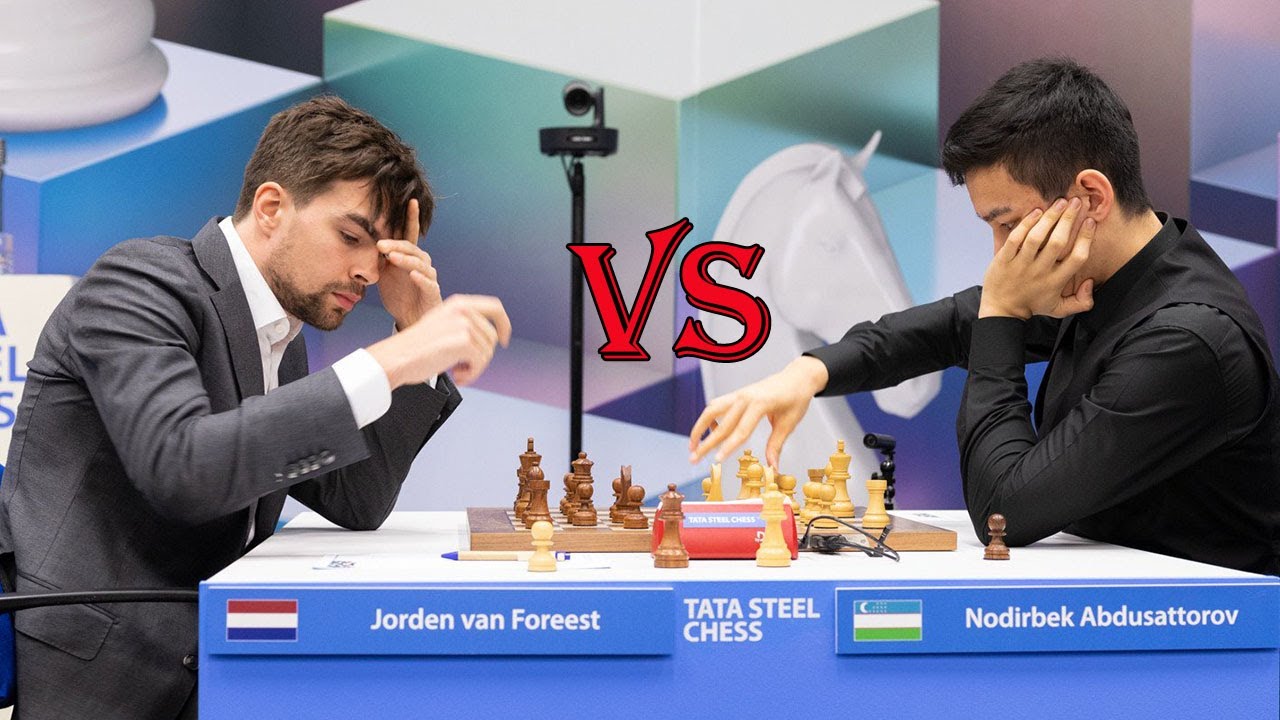 IT'S OVER!!! - Nodirbek Abdusattorov vs Jorden van Foreest - Tata Steel  Masters 2023 Last Round 