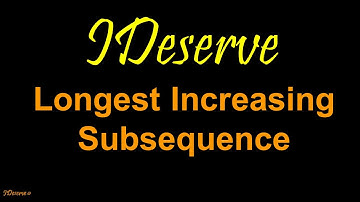 Programming Interview Question: Longest Increasing Subsequence  nlogn