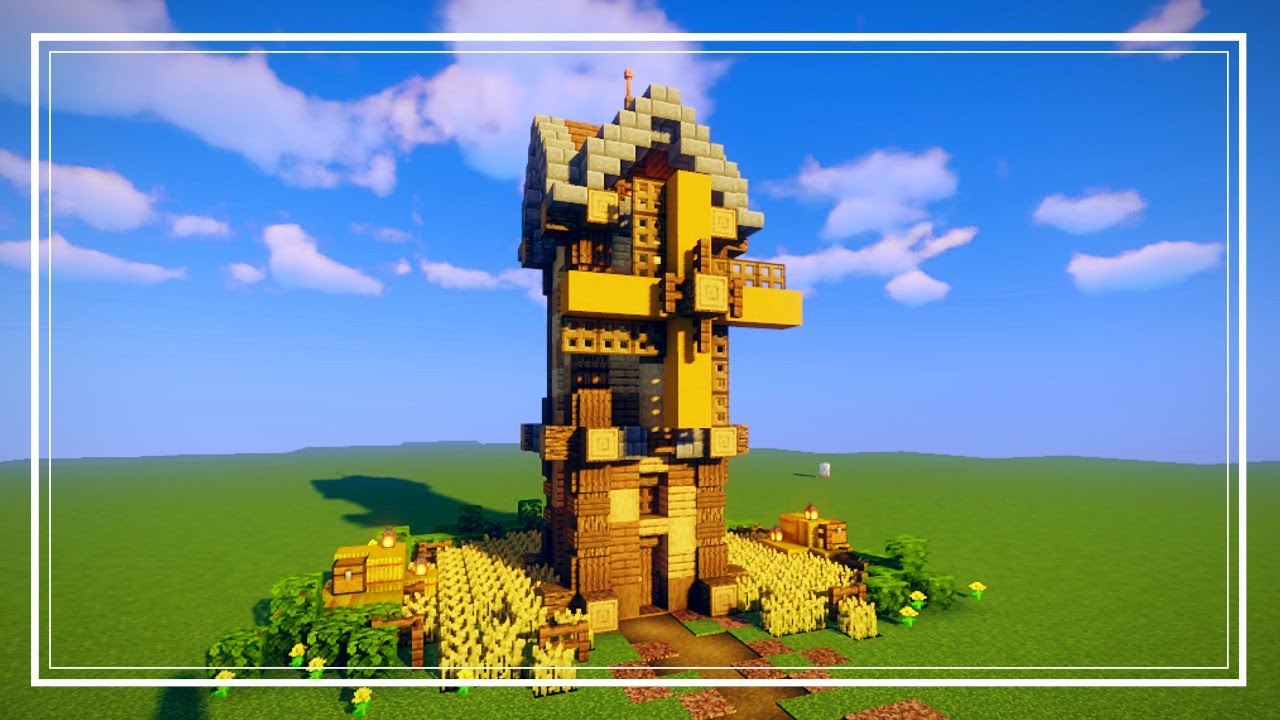 Minecraft: COMO FAZER UM MOINHO DE VENTO MEDIEVAL - CONSTRUÇÕES#5