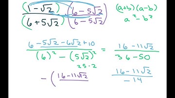 How To Simplify Radicals by Multiplying by the Conjugate