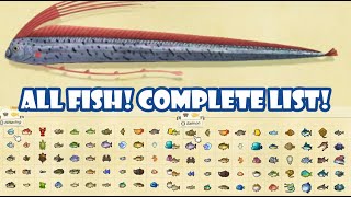 ALL Fish In Animal Crossing New Horizons Complete List | Northern Hemisphere