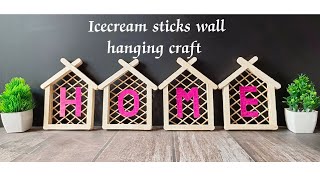 Icecream sticks wall hanging | Home decor ideas | DIY