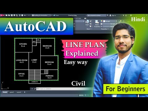 AutoCAD Simple Line Plan | Simple Steps Fast Way | For Civil & Arch