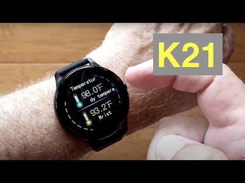FINOW K21 Body Temp Blood Pressure IP67 Waterproof Health Fitness Smartwatch: Unboxing and 1st Look