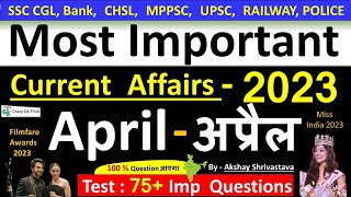 Current Affairs: April 2023 | Important current affairs 2023 | Current Affairs Quiz -CrazyGkTrick