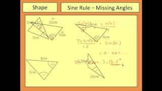 The Sine Rule (Missing Angles)