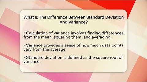 What Is The Difference Between Standard Deviation And Variance? - Learn About Economics