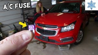 CHEVROLET CRUZE AC CLUTCH FUSE LOCATION REPLACEMENT  AC AIR CONDITIONER NOT WORKING