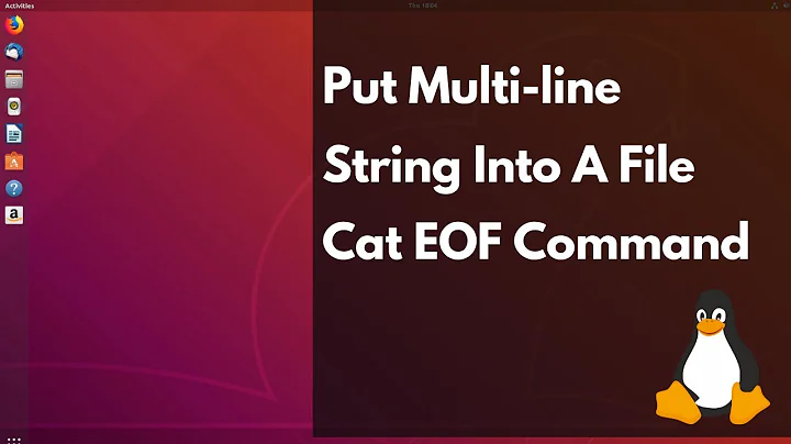 How to insert Multi Line Strings using Cat Command  | Cat EOF