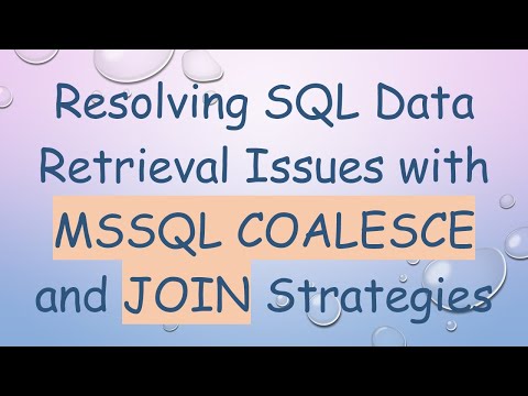 Resolving SQL Data
