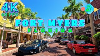Fort Myers Drive on a Beautiful Day Part 2/4, Florida USA 4K-UHD
