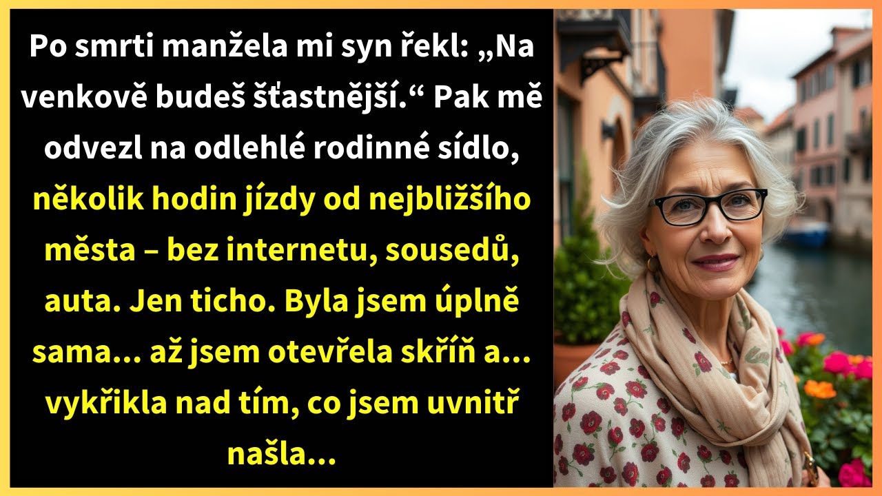 Po smrti manžela mi syn řekl: „Na venkově budeš šťastnější.“ Pak mě odvezl na odlehlé rodinné sídlo,