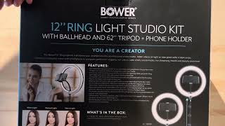Bower 12” Studio Light USB Power Ball-Head Mount 62