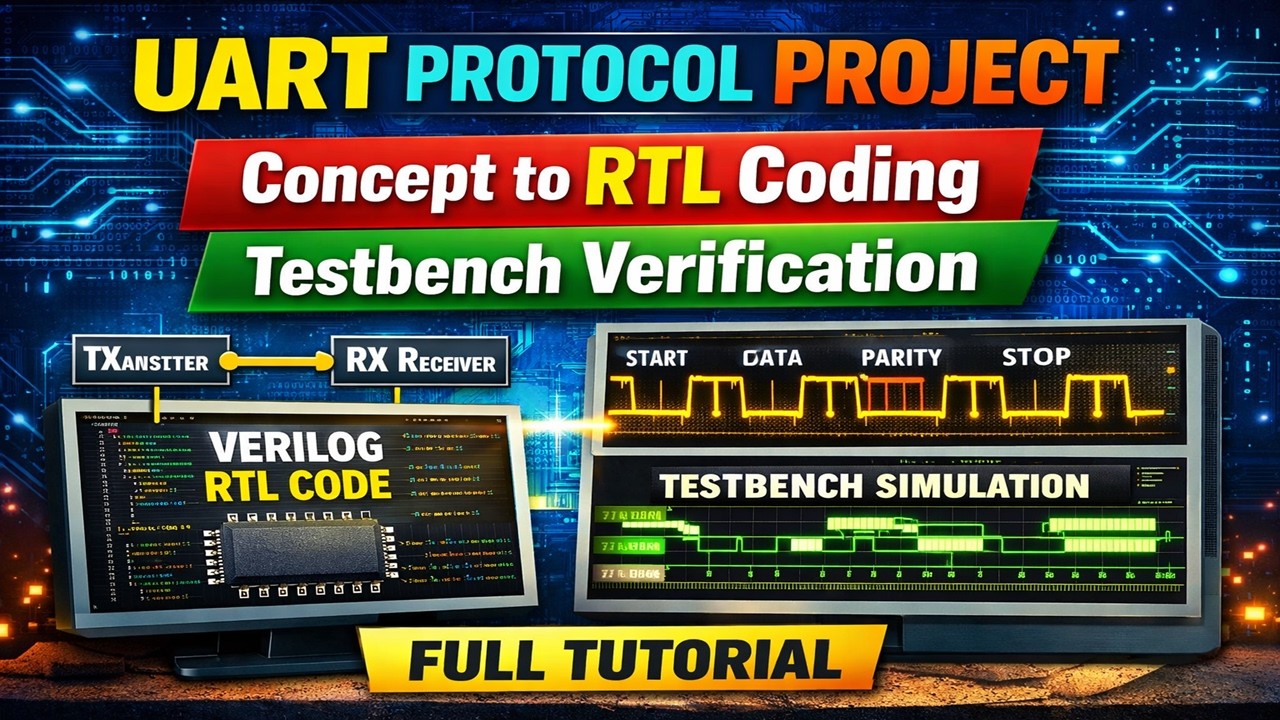UART Protocol Project | Concept to RTL Coding & Testbench Verification ...
