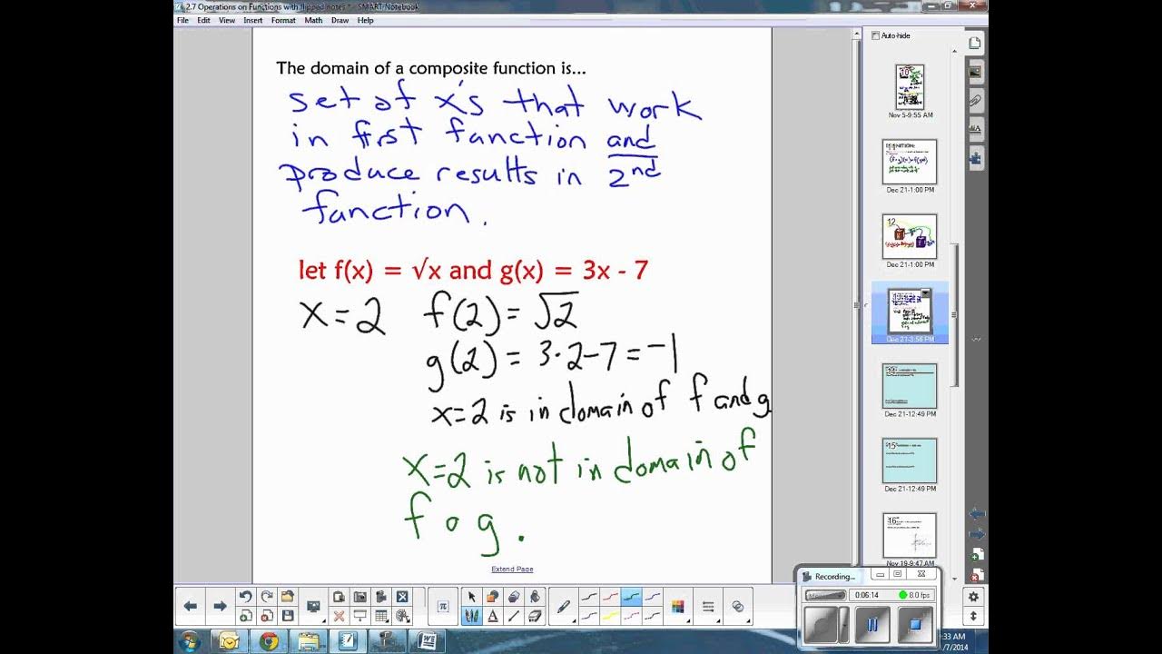 2.7c Operations on Functions composition - YouTube
