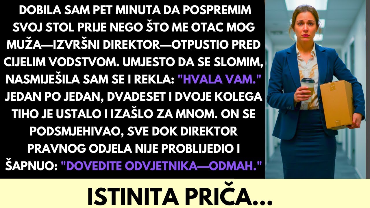 Moj Bogati CEO Svekar Me Otpustio U Luksuznoj Dvorani — 22 Kolege Su Otišle Sa Mnom
