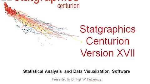 Webinar: Introducing Statgraphics Centurion XVII