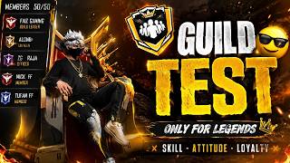 FREE FIRE GUILD TEST 😈 1v1 + AIM TEST 🔥 Only Pro Players Join! #freefire