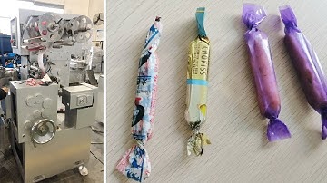 Customized candy cut & double twist wrapping machine testing video