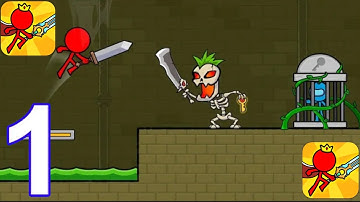 Red Stickman : Animation Vs Stickman Fighting Part 1 Level 1 - 10 Gameplay (android, iOS)