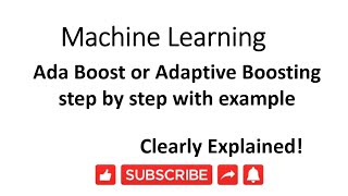 [AI-EN-10]Adaptive Boosting ||ada boost  || Regression || Classification || Ensemble technique||