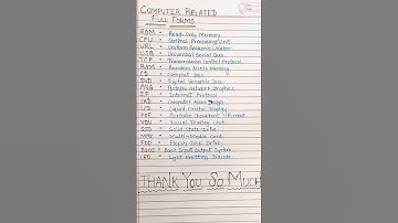 computer related full forms | CPU PD URL USB RAM ROM CAD | #shorts #computer @SM LOGIC