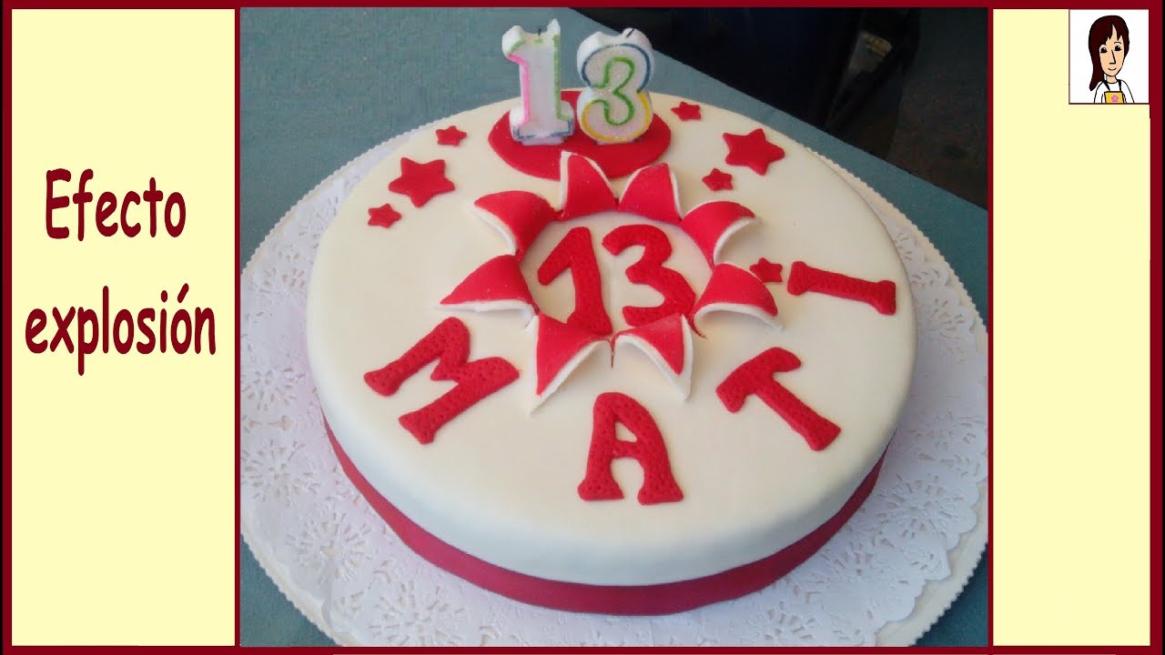 Cómo hacer un efecto explosion en una torta de fondant con CMC - Tutorial didáctico