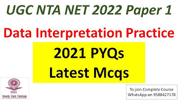 Data Interpretation Practice | 2021 PYQs | UGC NET 2022 Paper 1