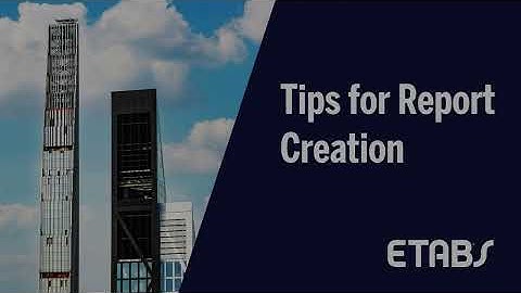 TECH TIPS: Tips for Report Creation