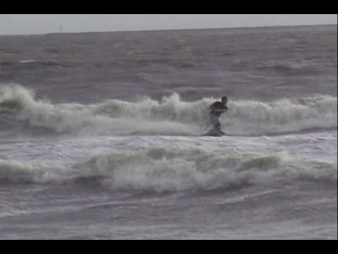 Kite boarding the Belmont Clearing Winds, Jan. 21, 2010