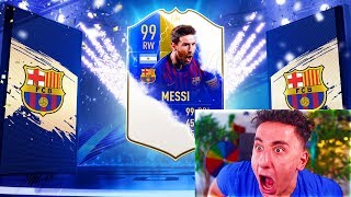 TWO MESSI&#39;S + ICON IN THE SAME TOTS PACK OPENING!!! (FIFA 19)