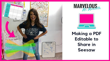 Making a PDF Editable to Share in Seesaw