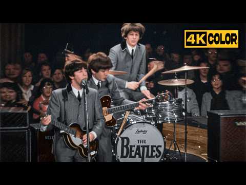 [4K Color] The Beatles Live At The Coliseum Washington DC