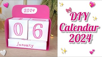 DIY Calendar 2024 | How To Make Cute Desk Calendar For New Year | DIY | Paper Table Calendar