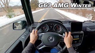 MercedesBenz G63 AMG Therapy Drive  After The Snow Storm (POV Binaural Audio)