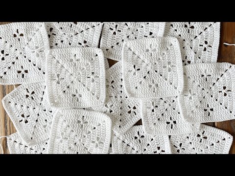 Бабушкин квадрат крючком Мастер-класс + схема. Granny Square Crochet Pattern Tutorial + Chart