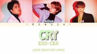 EXO-CBX (엑소-첸백시) 'CRY' Color Coded Easy Lyrics Resimi