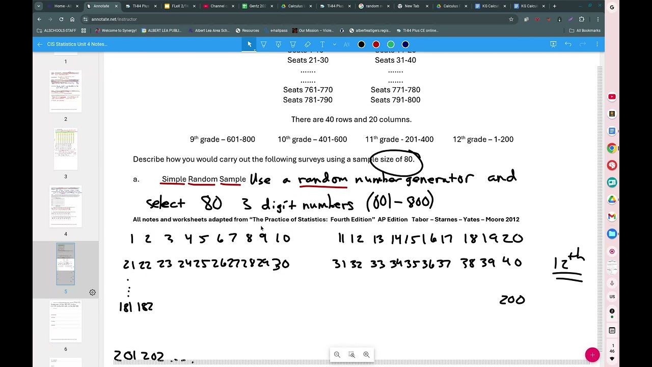 Statistics Unit 4.1 Notes Stratified Random Samples Part 2 Spring 2026