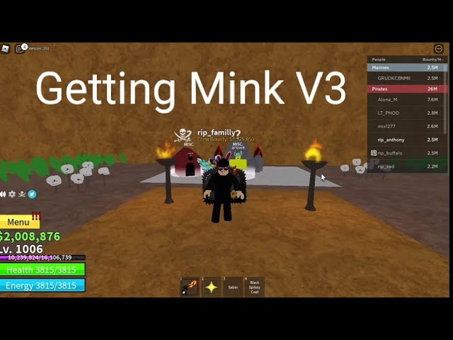 How to Get Mink V3! In Blox Fruit!, cold and Best of me by neffex, By  Masic