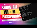 How to Find all WI-FI passwords with only 1 command using CMD | Windows 10 / 11