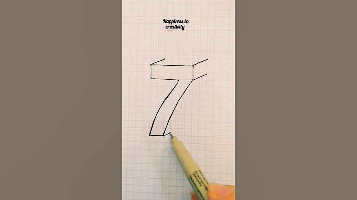 3d drawing number 7 #shorts