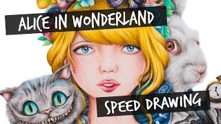 Themed Portraits: Alice In Wonderland (Speed Drawing) | Vivian Wong