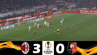 Milan vs Rennes 3-0 | 2024 Europa League | Match Highlights
