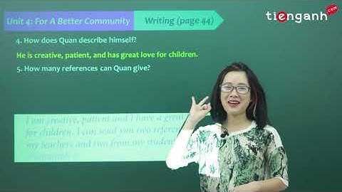 Tiếng anh lớp 10 - Unit 4: For a better community - Writing