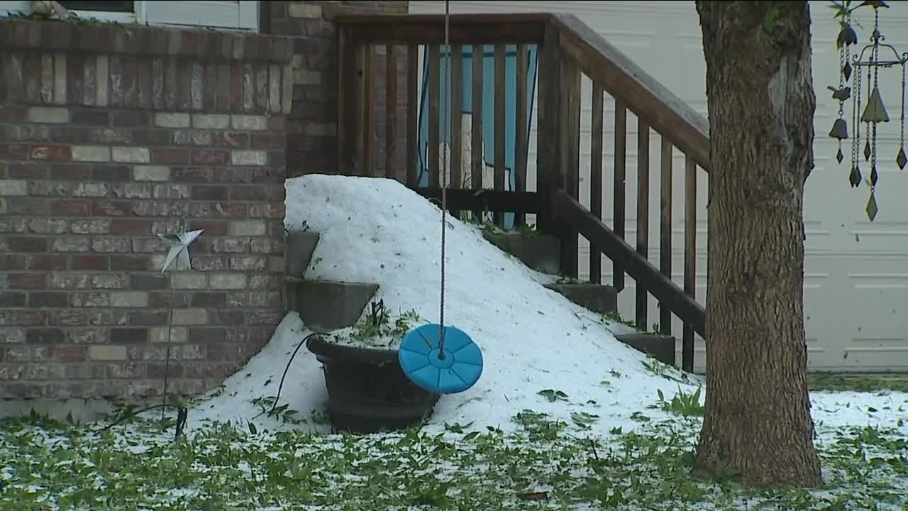Denver metro cleaning up after severe storms, large hail - YouTube