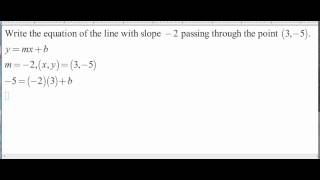 112 eq given slope point