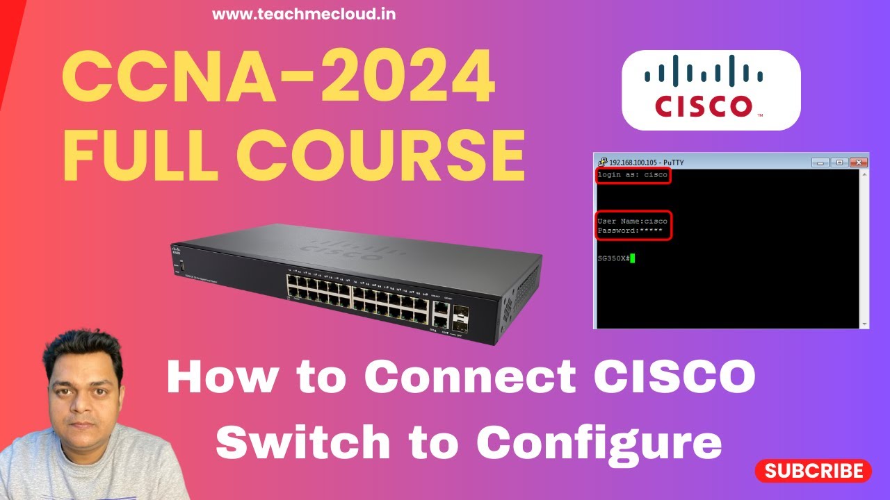 How to configure cisco switch connect switch using putty ccna class